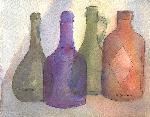 Still Life - Colored Bottles